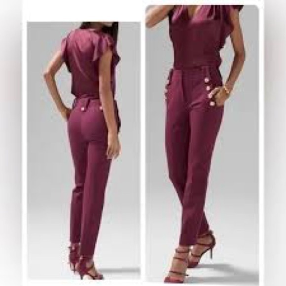 White House Black Market Jolie button straight luxe stretch port 8R nwt - Picture 2 of 6